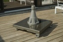 VIGA Robust Parasol Base in Granite with Sturdy Wheels