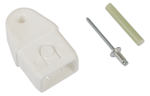 [SG40000052] End piece with pin (White) 