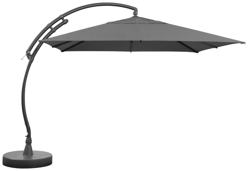 [SGN10345436] Parasol carré Olefin 300 + pied (Titane) 