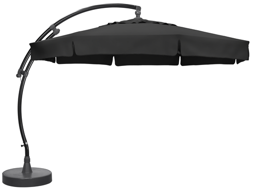 [SG10219281] Parasol achthoekig Olefin 350 + voet (Carbon) 