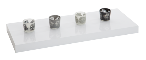 [OW406BLG] Floating shelf 60cm (White glossy) 